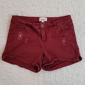 Bongo Jean Shorts Maroon Size 3